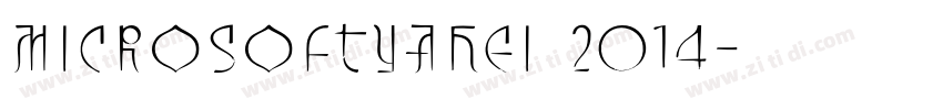 MicrosoftYaHei 2014字体转换